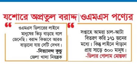 যশোরে অপ্রতুল বরাদ্দ ওএমএস’র পণ্যের 