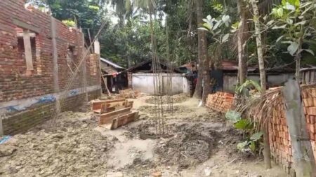 হানুয়ারে জোরপূর্বক জমি দখল করে দালান নির্মাণের অভিযোগ