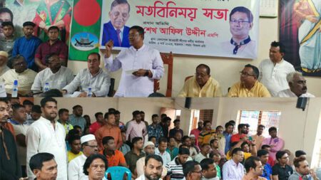 সাংবাদিকদের সাথে এমপি আফিলের মতবিনিময়