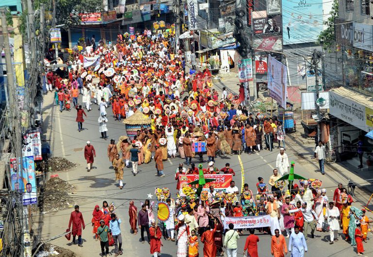 যশোরে মঙ্গল শোভাযাত্রা