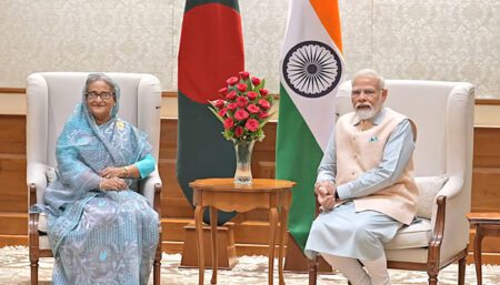 দিল্লিতে হাসিনা-মোদী বৈঠক চলছে