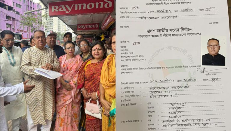 সাতক্ষীরা-২ আসনে আ.লীগের প্রার্থী হতে এমপি রবির মনোনয়নপত্র জমা