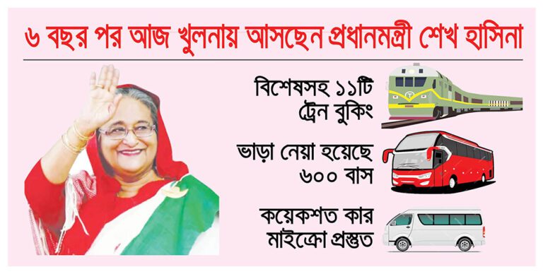 যশোর থেকে যাচ্ছেন লক্ষাধিক নেতাকর্মী