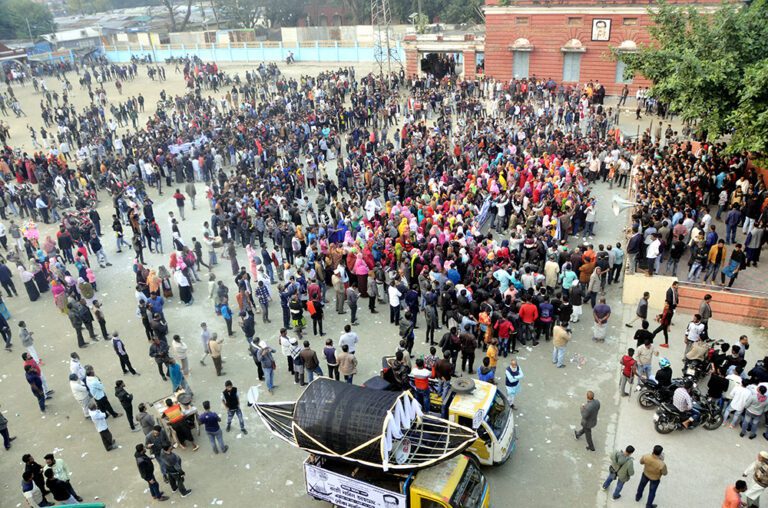 যশোর শহরে কাজী নাবিলের নেতৃত্বে বিশাল প্রচার মিছিল