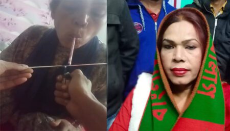 আলোচিত তৃতীয় লিঙ্গের ইউপি চেয়ারম্যান রিতুর ইয়াবা সেবনের ভিডিও ভাইরাল