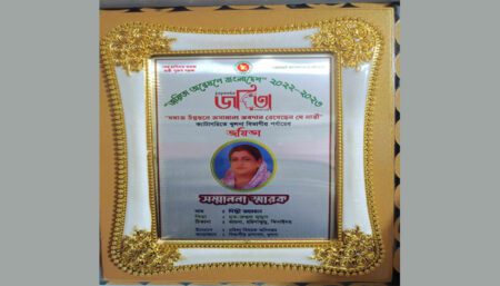 খুলনা বিভাগীয় জয়িতা সম্মাননা পেলেন ঝিনাইদহের দীপ্তি রহমান