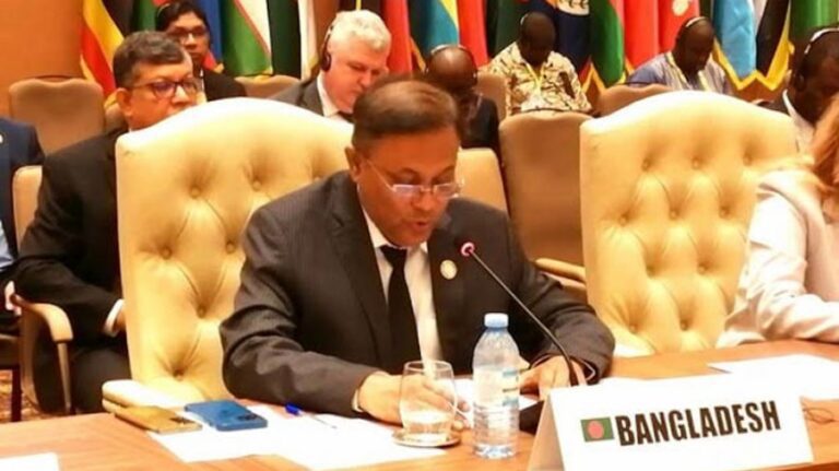 ন্যাম সামিটে বক্তব্য দিচ্ছেন পররাষ্ট্রমন্ত্রী ড. হাছান মাহমুদ