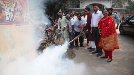 যশোর পৌর এলাকায় মশা নিধন কার্যক্রমের উদ্বোধন