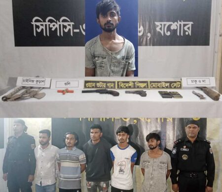 পিচ্চি রাজাসহ ৫ সন্ত্রাসী গ্রেপ্তার, অস্ত্র-গুলি উদ্ধার