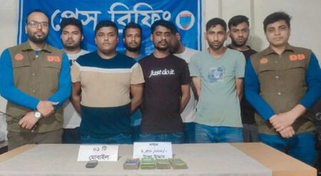 যশোর ডিবি পুলিশ পরিচয় দেয়া সাত প্রতারক আটক