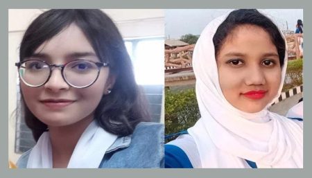 কালীগঞ্জ উপজেলা পর্যায়ে শ্রেষ্ঠ একই বিদ্যালয়ের দুই ছাত্রী