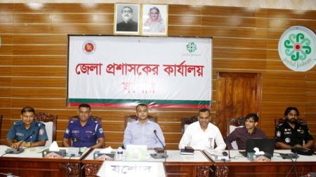 যশোর জেলা আইনশৃঙ্খলা কমিটির মাসিক সভা