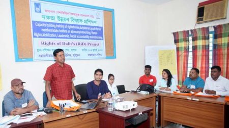 জাতপাত পেশাভিত্তিক বৈষম্যমুক্ত বাংলাদেশ গড়ার লক্ষ্যে যশোর জেলা পর্যায়ের অনগ্রসর দলিত হরিজন যুব ফোরামের দক্ষতা উন্নয়ন বিষয়ক প্রশিক্ষণ কর্মশালা অনুষ্ঠিত হয়েছে