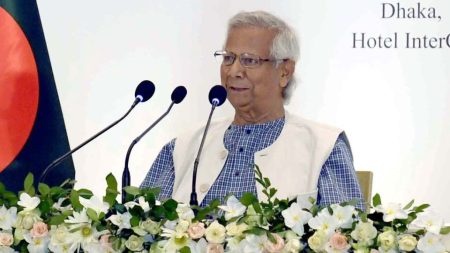 রবিবার ঢাকার হোটেল ইন্টারকন্টিনেন্টালে কূটনীতিকদের সঙ্গে মতবিনিময় সভায় কথা বলেন অন্তর্বর্তী সরকারের প্রধান উপদেষ্টা ড. মুহাম্মদ ইউনূস। ছবি : পিআইডি