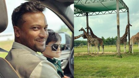 পরিবার নিয়ে পশুপাখির সান্নিধ্যে সাকিব