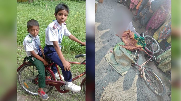 ভাইয়ের সঙ্গে বাইসাইকেলে স্কুলে যাচ্ছিল আরাফাত, ট্রাকচাপায় মৃত্যু