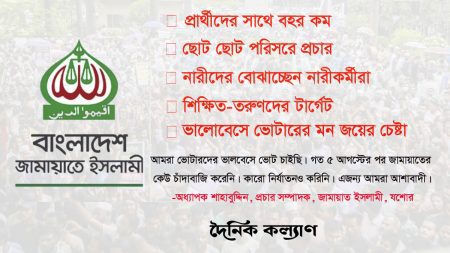 নির্বাচনী প্রচারণায় জামায়াতের ভিন্ন কৌশল নির্বাচনী প্রচারণায় জামায়াতের ভিন্ন কৌশল