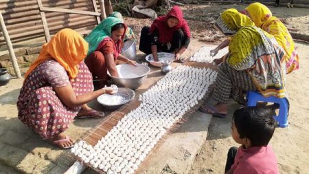 কুষ্টিয়ায় কুমড়ার বড়ি তৈরিতে ব্যস্ত সময় পার করছেন গৃহিণীরা