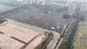 খালেদা জিয়ার জানাজা : জনসমুদ্র মানিক মিয়া অ্যাভিনিউ