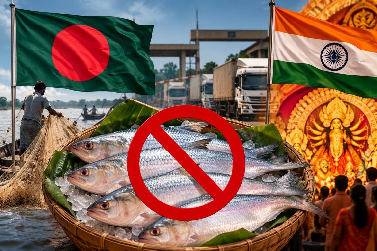 দুর্গাপূজায় ভারতে ইলিশ রপ্তানি বন্ধের ইঙ্গিত, ভারত থেকেও আমদানি বন্ধ দুর্গাপূজায় ভারতে ইলিশ রপ্তানি বন্ধের ইঙ্গিত, ভারত থেকেও আমদানি বন্ধ