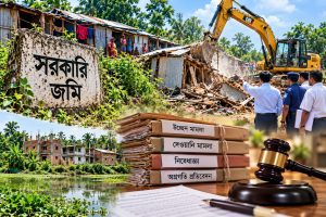 যশোরে সরকারি জমিতে দখলদারদের রাজত্ব